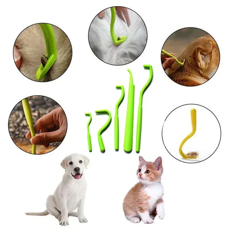 Flea Remover Hook Tick Tweezer Pull Pet Cat Dog Clamp Accessaries Zpaxo
