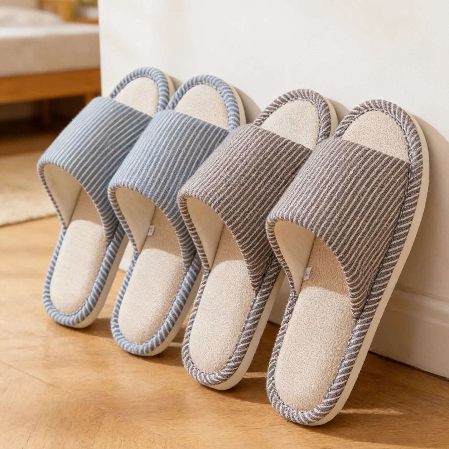 Men's Slip-resistant Linen Slippers Spring Summer Breathable House