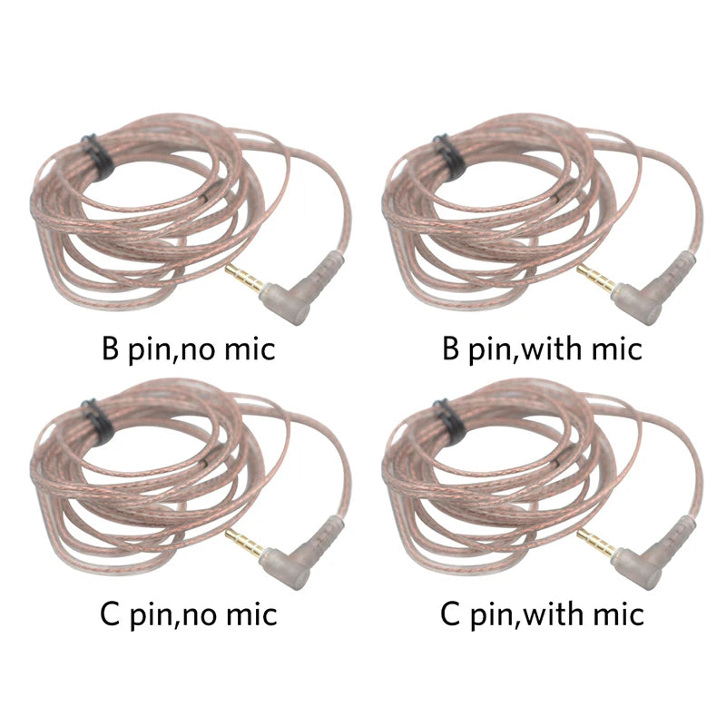 KZ Replacement Headset Cable Oxygen-free Copper Improves Headphone