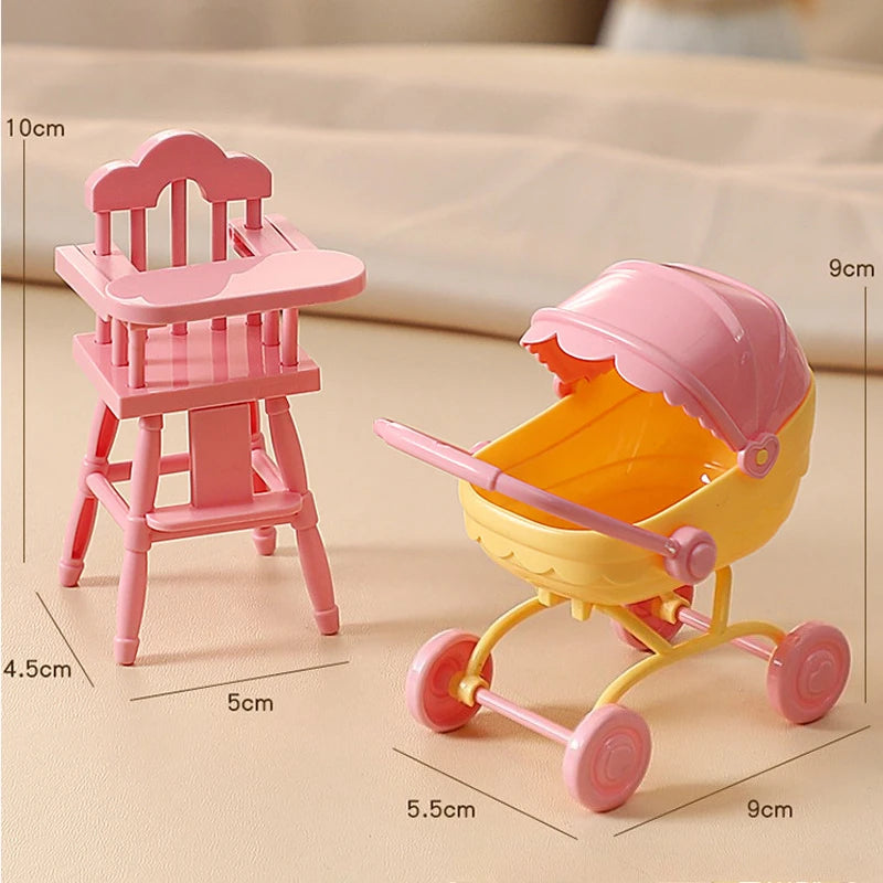 1 12 Scale Dollhouse Furniture Simulated Crib Piano Dining Table