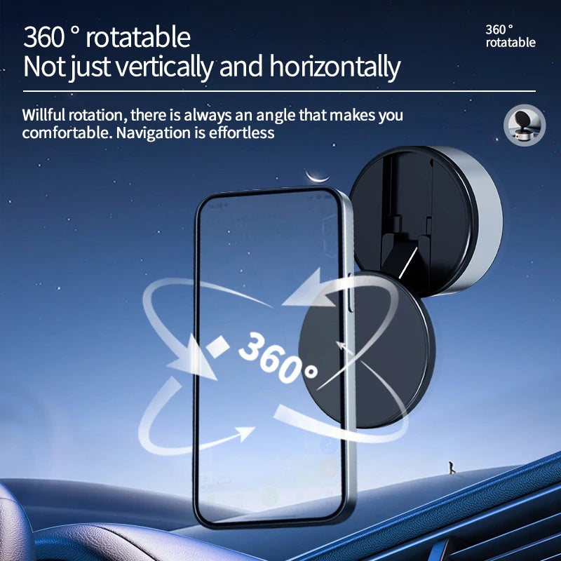 Car Mount Mobile Phone Holder Magnetic Black Technology Universal Adsorption Bracket for iPhone Samsung Vacuum Adsorption Stable Zpaxo