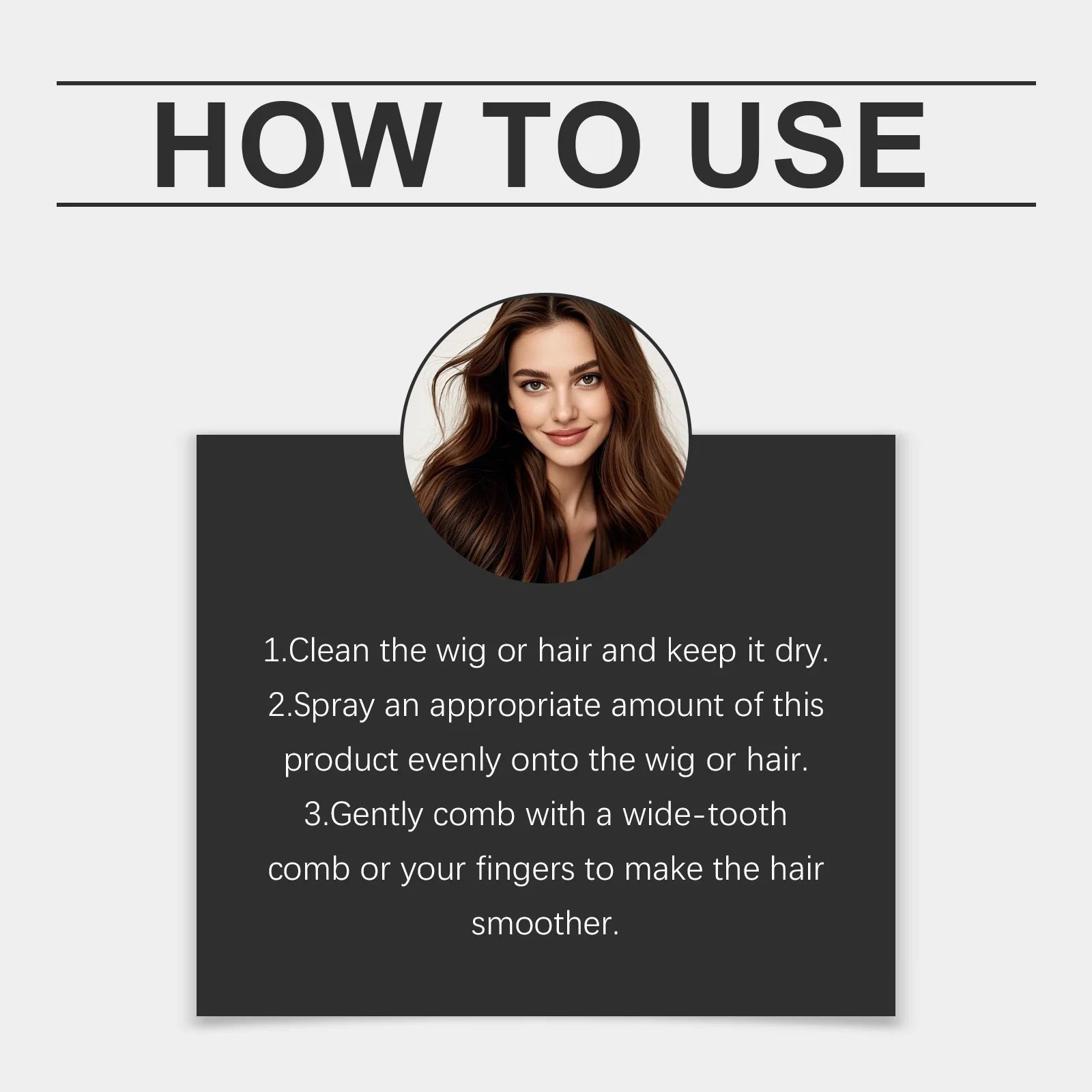 2-in-1 Wig Milk Spray Anti-Frizz Leave-In Conditioner 100ml Wig Conditioner Spray Zpaxo