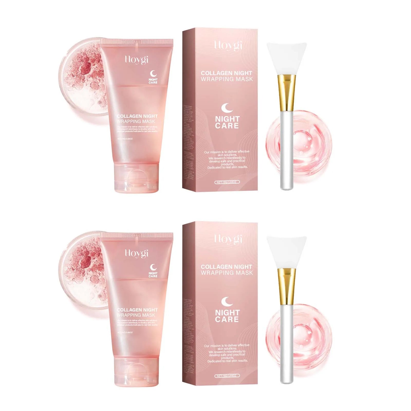 Collagen Peel-Off Night Face Mask – Firming & Hydrating Gel Peel-Off Face Mask Zpaxo 2Pcs