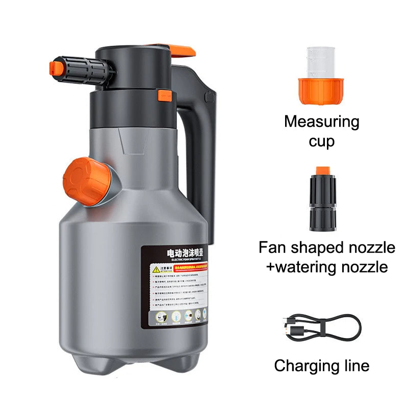 2L Electric Snow Foam Sprayer – High-Pressure Car Wash Cannon