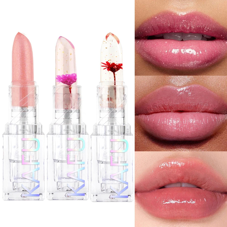 Glitter Jelly Lipstick Lip Balm Change Transparent Moisturizing