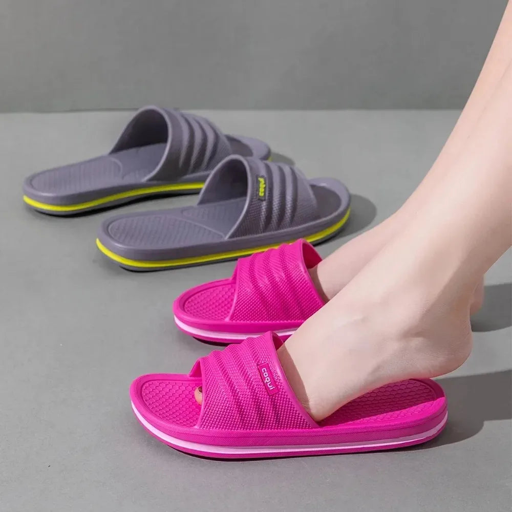 Soft Comfortable House Slippers Couple Women Men Anti-slip Bathroom