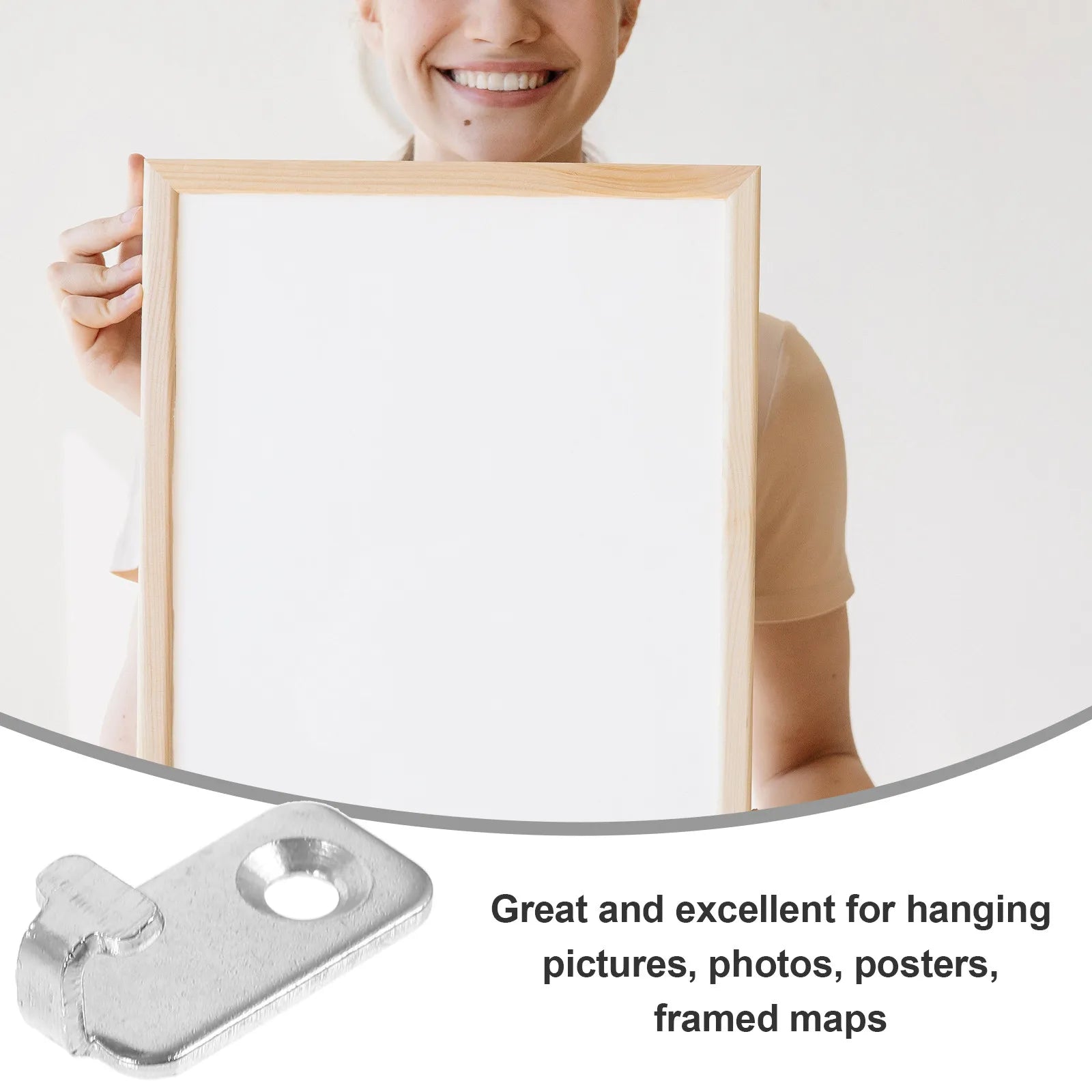 Wall Mounted Mini Hook Hanging Pictures Photo Frame Hanger Stainless