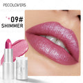 Shimmer Metallic Lip Gloss Lipstick,Shiny Lip Gloss,Hydrating, Long-Lasting, Non-Sticky,Lipstick Zpaxo 09