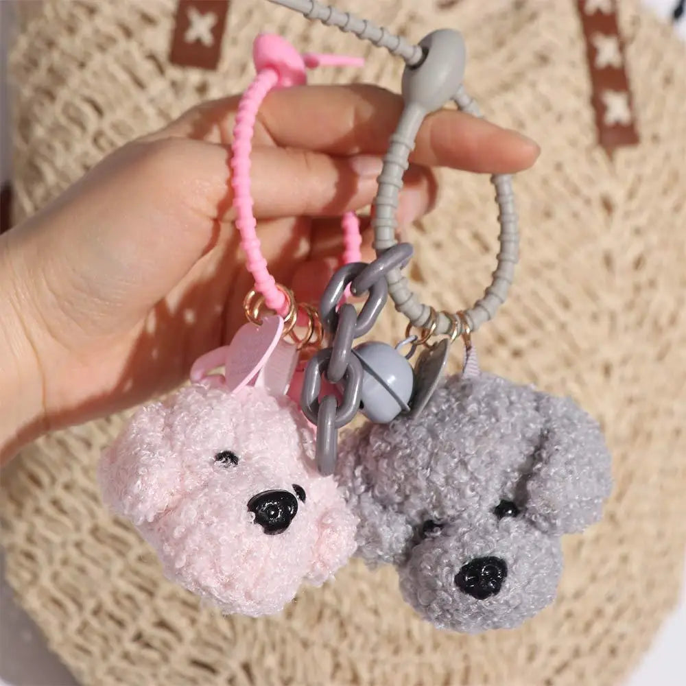 Couple Gift Stuffed Animals Dog Keychain Pet Lovers Couples Matching Dog Key Rings Bag Charm Kawaii Dog Pendant DIY Accessories Zpaxo