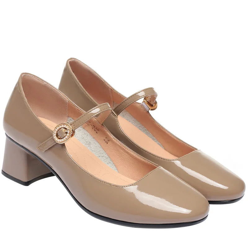 Mother's Shoes Soft Leather Bottom Women's 2023 Work Ladies Spring Zpaxo