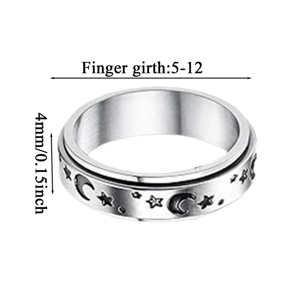 Fidget Ring Set 4-Piece Stylish Jewelry Relaxing Toy Women Fidget Rotating Rings For Party Gathering Masquerade Commuting Zpaxo A China Mainland