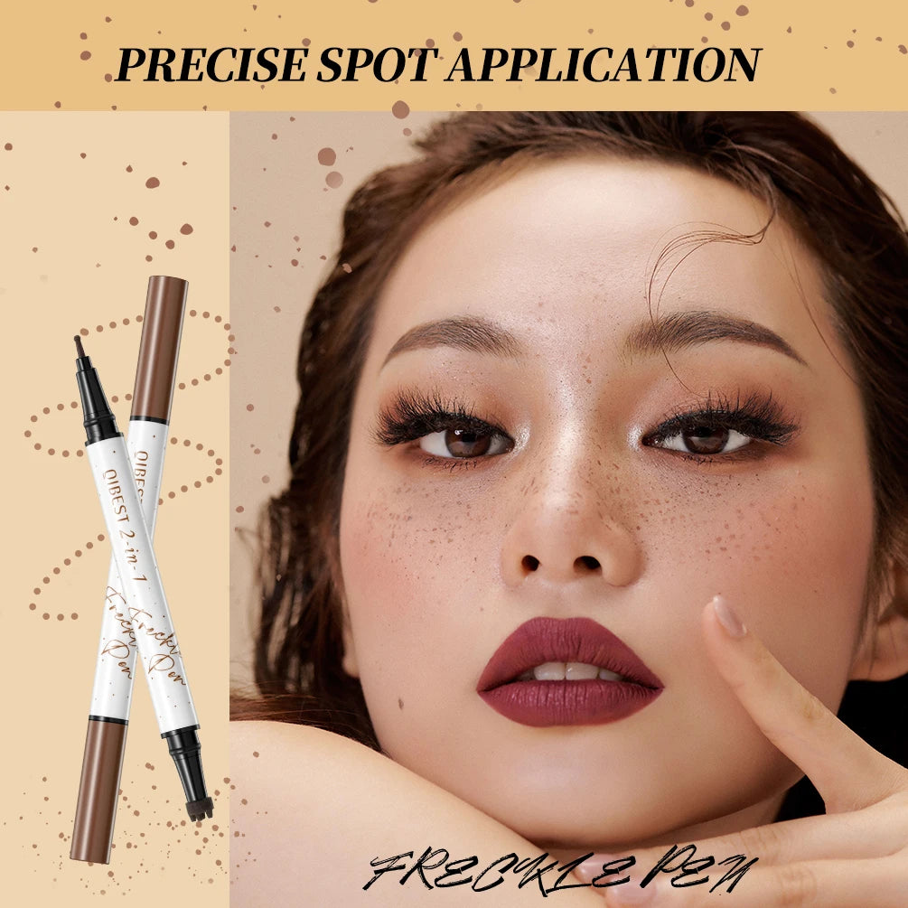 Dual Headed Freckle Pen Waterproof Sweat Proof Anti Smudging Quick