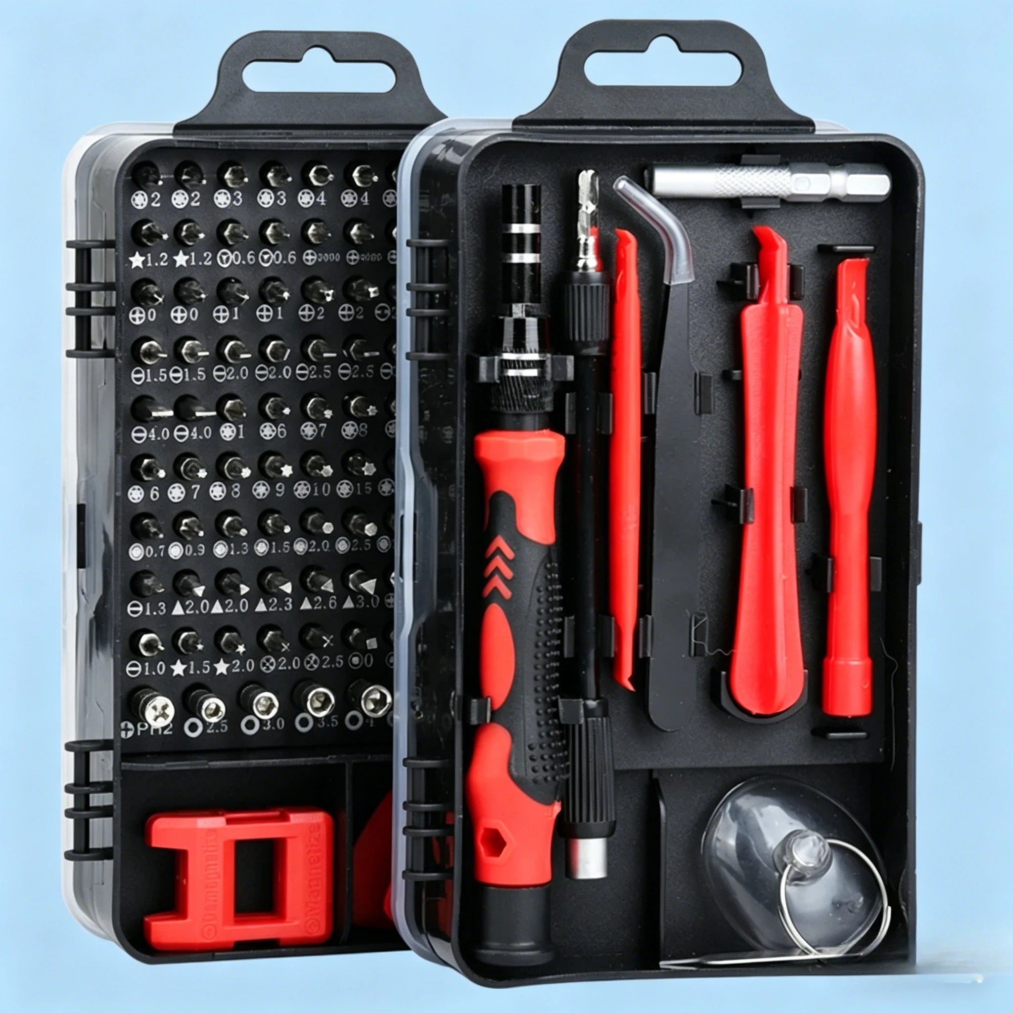 Screwdriver Bits Set Magnetic Torx Phillips Screwdriver Socket Remover Wrench for Electronics Repair 115B Zpaxo Red-F