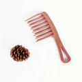 Double row big tooth comb wide tooth ladies special perm curly plastic large fluffy long hair styling comb Zpaxo Rose gold