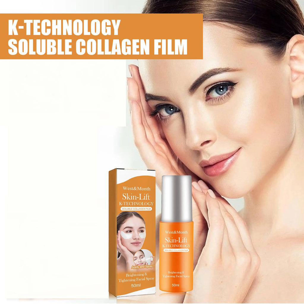 West&Month Water Soluble Collagen Egg Black Tech Spray Facial Skincare Wear Anti-Wrinkle Firming Removal Eye Bag Spray Zpaxo