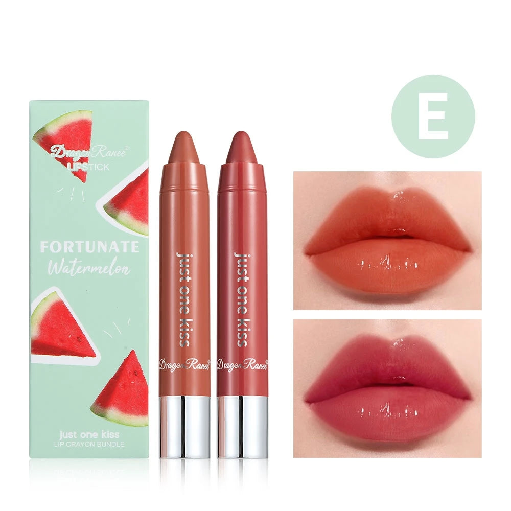 Two Lipstick Sets in a Box, with a Water-Glossy Mirror Finish, Long-Lasting Moisturizing Effect, Non-Fading, Enhances Complexion, and Has a Long-Lasting Makeup Effect Zpaxo Edr90Liangzhizhuang Full Size