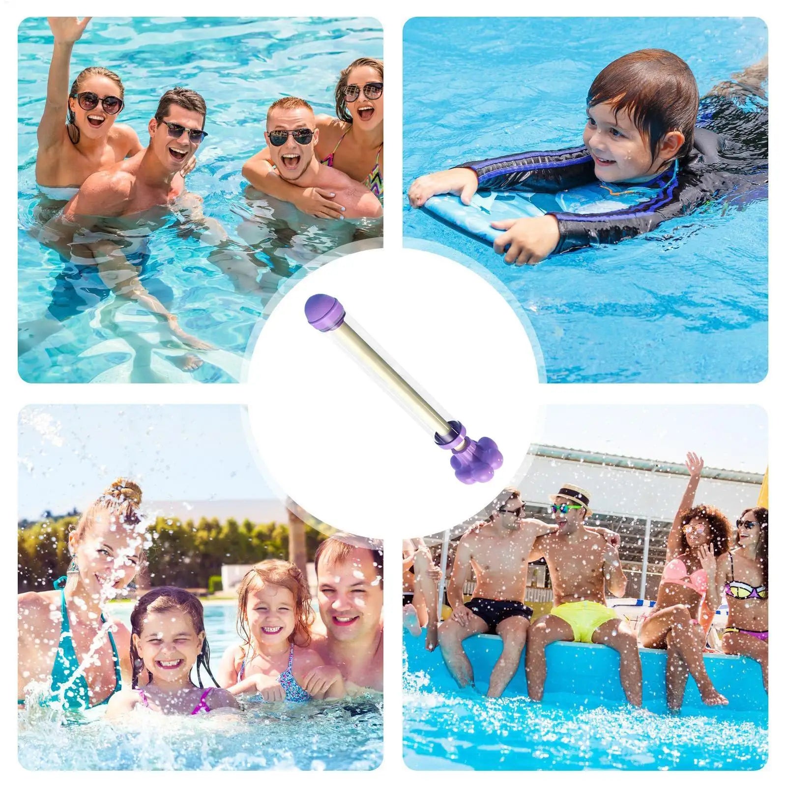 Rainbow Water Spray Toy LED Pressure Pull Out Soaker Glowing Beach