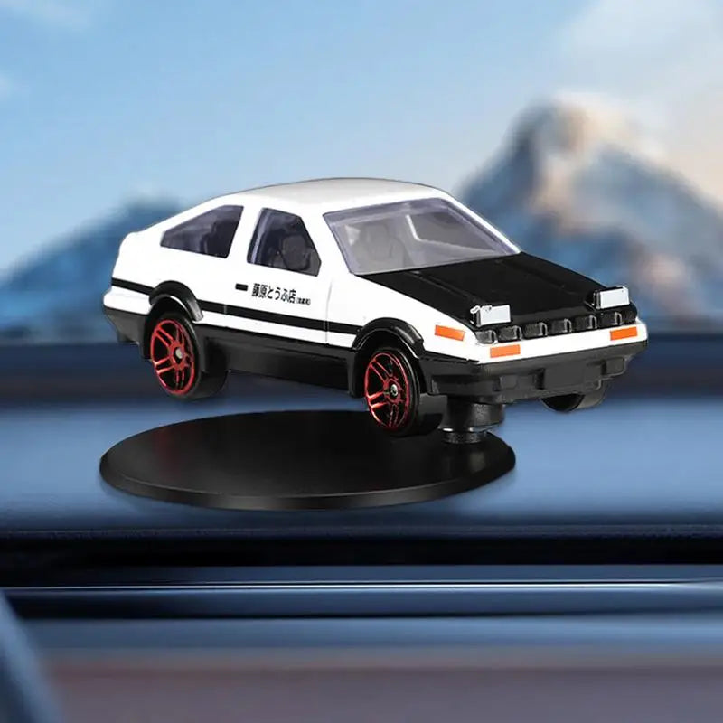 Car Interior Ornaments AE86 Drift Rotating Ornaments Auto Dashboard Turning AE86 Racing Model Decor Classic Center Console Decor Zpaxo