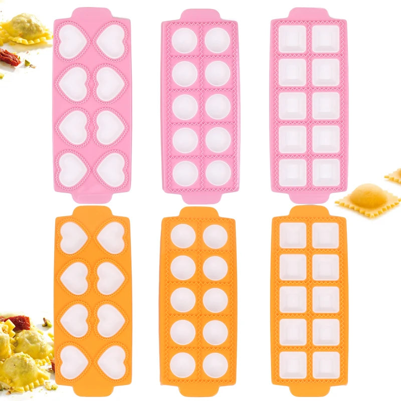 Ravioli Mold Ravioli Maker Plastic Dumplings Mold Heart Round Square Shape Dumplings Maker Kitchen Pastry Tool Zpaxo