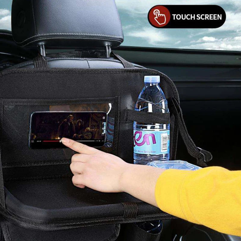 Car Backseat Organizer Tablet Holder Storage Foldable Table Tray Seat
