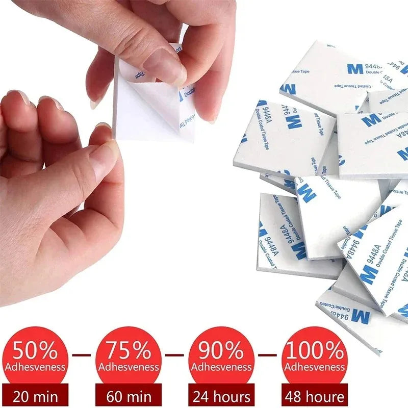 Double Sided Foam Tape Strong Sticky Pad Mounting Square Round Self