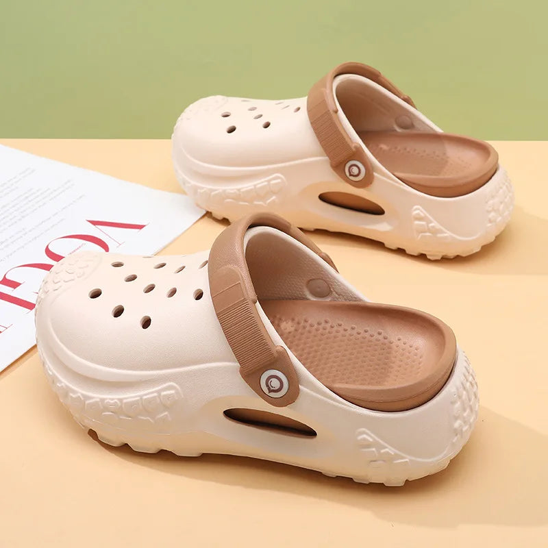 Summer Thick-soled Clogs Women Non-slip Height-increasing Slippers