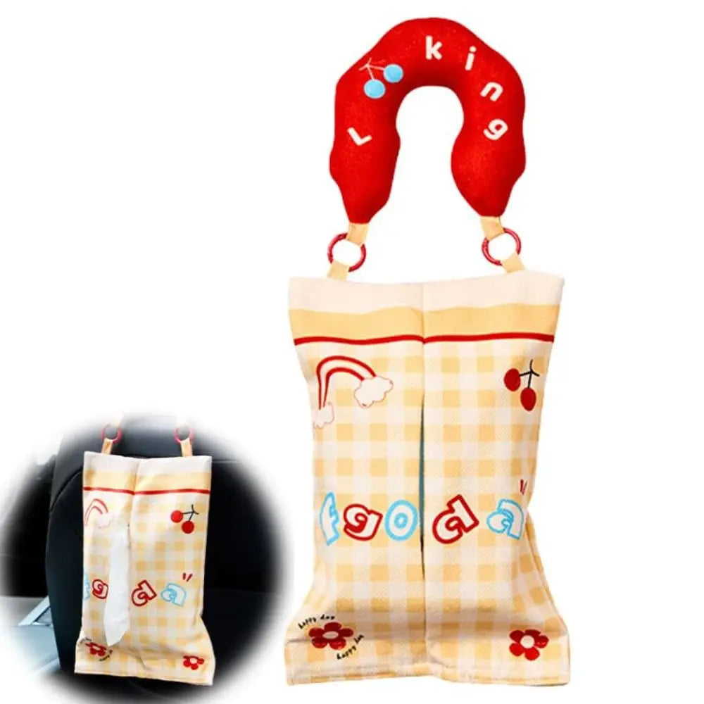 Handle Hanging Tissue Storage Bag Cute Design Decorative Items Zpaxo