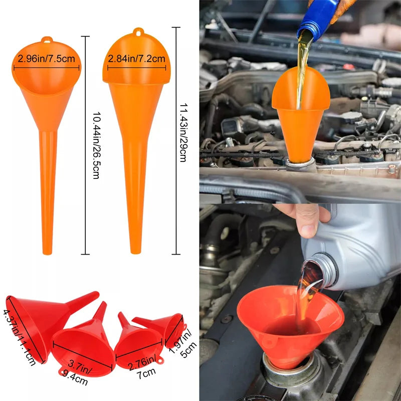 Car Refueling Funnel Filter Motorcycle Refuel Engine Oil Moto Auto