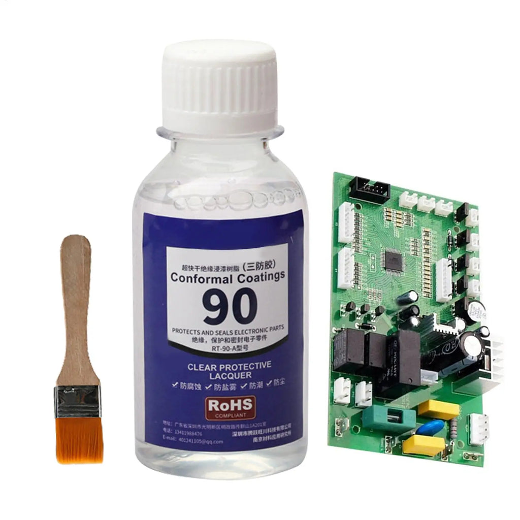 Electronic Waterproof Coating 100ML Protective Sealer Waterproof Quick-dry Clear Circuit Board Sealant with Brush for Insulating Zpaxo
