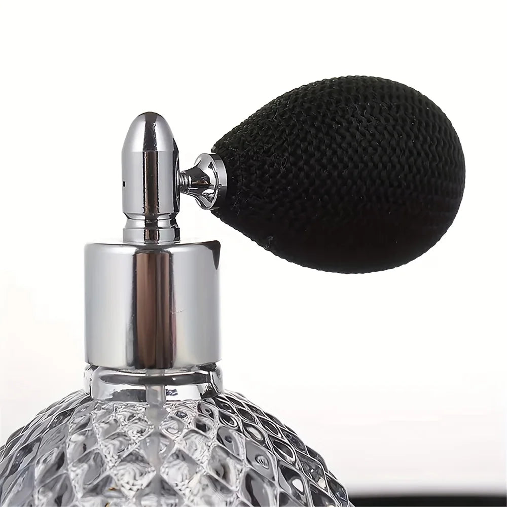 Portable Vintage Crystal Glass Perfume Bottle Airbag Atomizer Empty Zpaxo