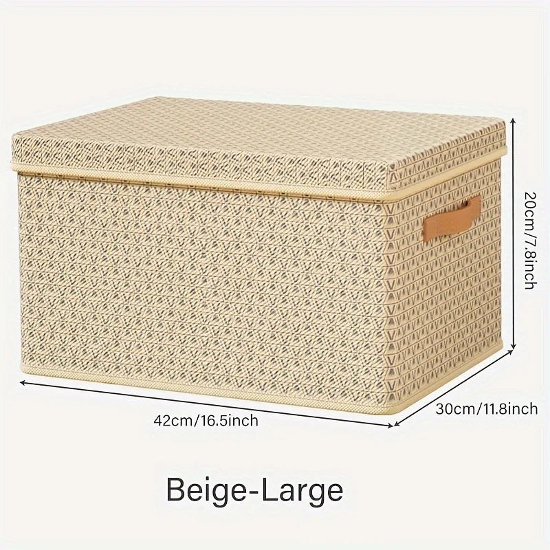 Foldable Canvas Storage Box Rectangular Organizer Home Kitchen Closet