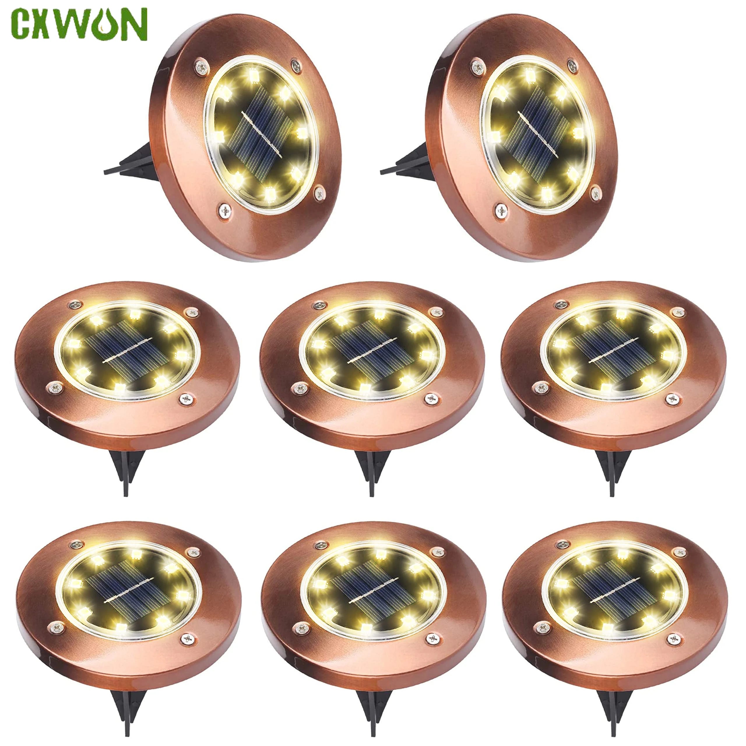 Solar Ground Lights Outdoor Waterproof Garden Decor Luces Solares Para Flat Light for Pathway Walkway Yard Landscape Path Zpaxo