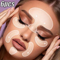 6PCS Reusable Silicone Anti-Wrinkle Pad Face Forehead Neck Hand Care Skin Lifting Tool Sticker Pad Anti-Wrinkle Aging Patch Zpaxo 6PCS