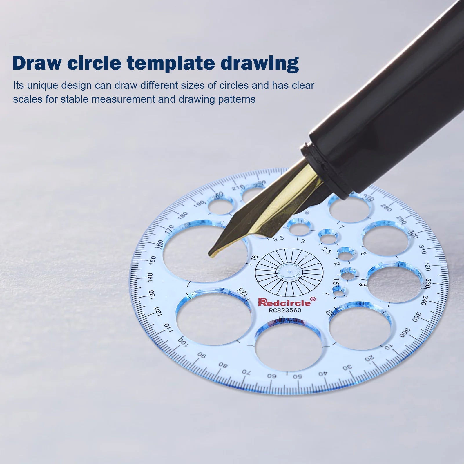 Multifunction Geometric Template Plastic Measuring Ruler Circles