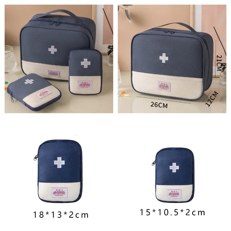 3-Pack Portable First Aid Kit Bag – Medical Storage Organizer First Aid Kit Bag Zpaxo NAVY