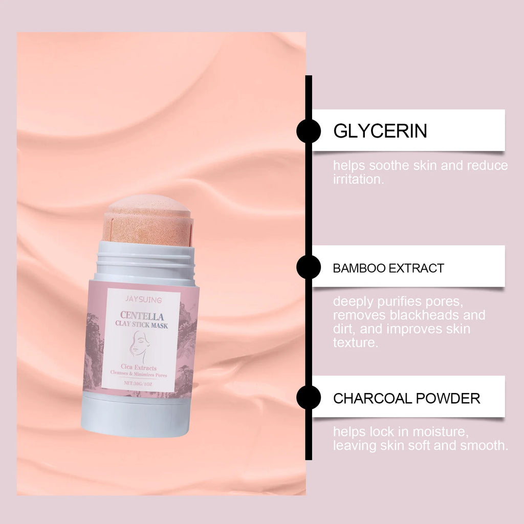 Centella Asiatica Clay Stick Mask – Pore Cleanser & Blackhead Remover Clay Face Mask Zpaxo