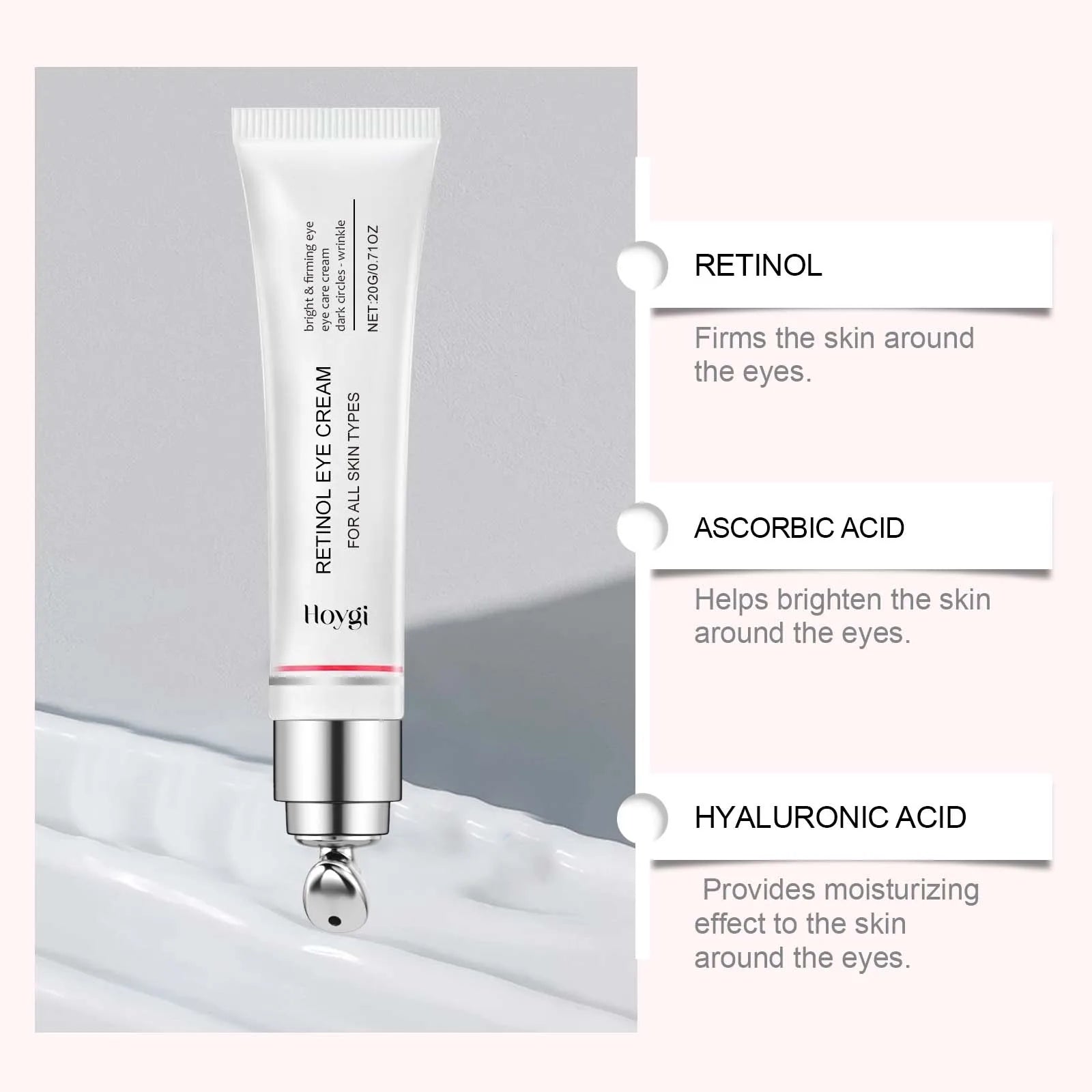 Hoygi Retinol & Bee Venom Peptide Firming Eye Cream Series Anti-Aging Eye Cream Zpaxo