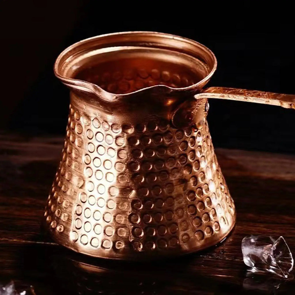 Turkish Coffee Pot Long Handle Vintage Wide Mouth Maker Arabic