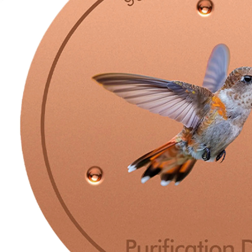 Copper Metal Bird Bath Purifier Disc | Triple-Point Support Bird Bath Accessory Zpaxo