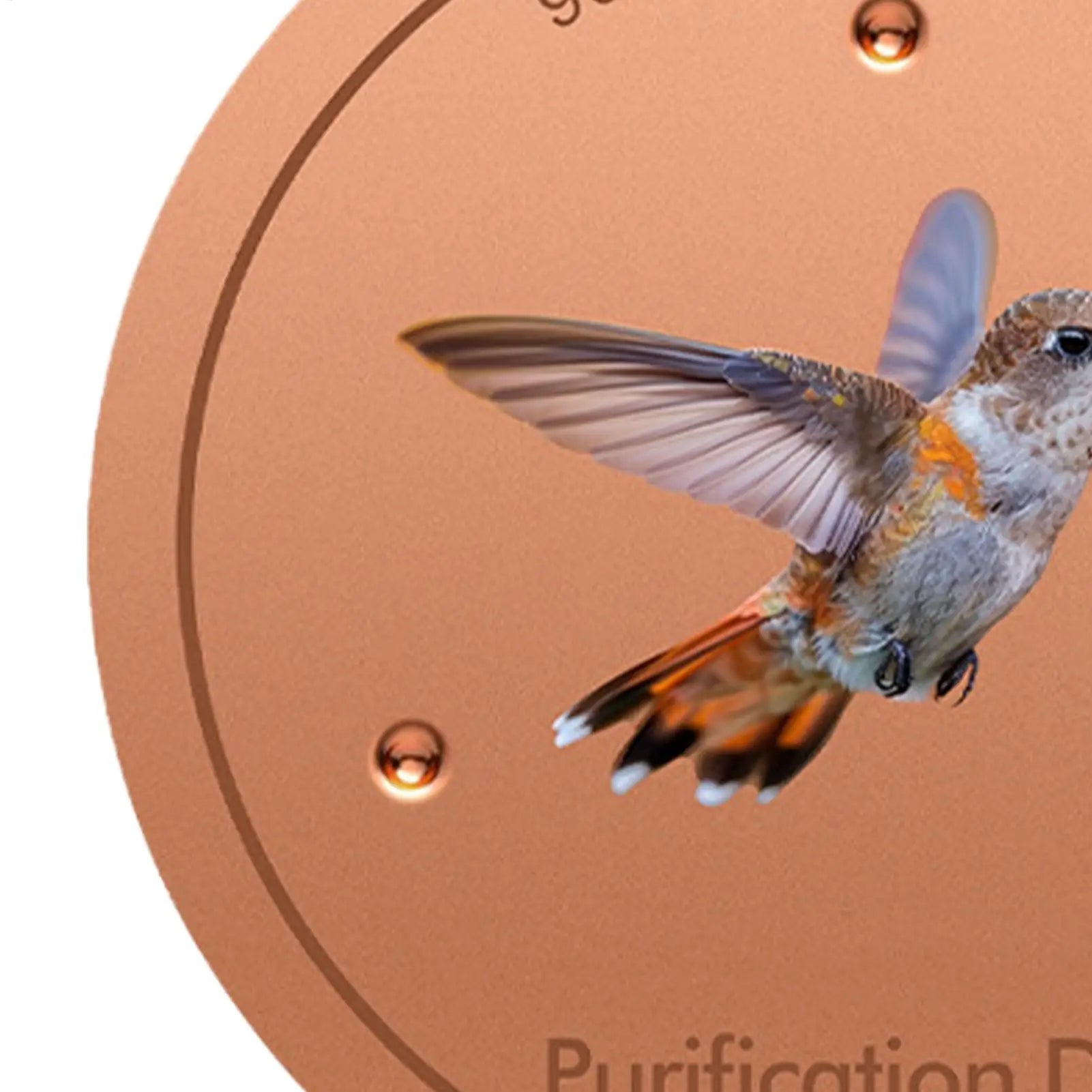 Copper Metal Bird Bath Purifier Disc | Triple-Point Support Bird Bath Accessory Zpaxo
