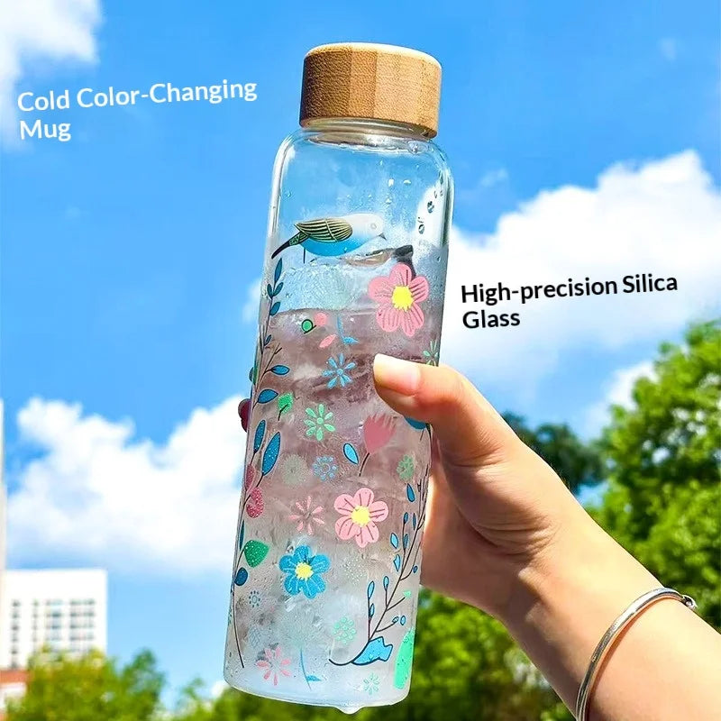 Color-Changing Borosilicate Glass Cup – Hot & Cold Drinkware Glass Drinkware Cup Zpaxo