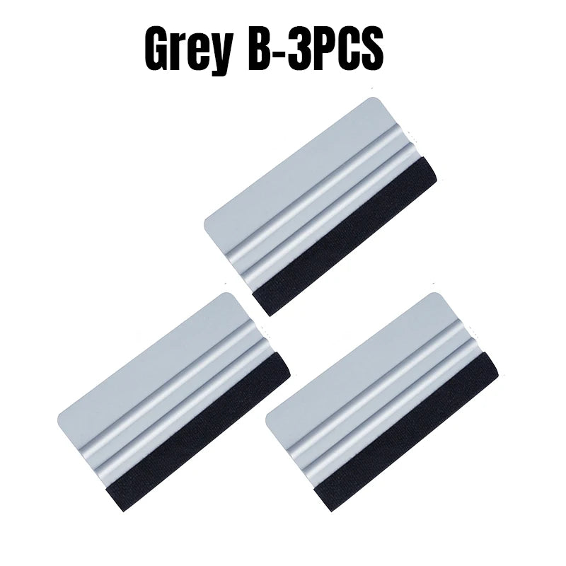Car Wrapping Tool Vinyl Film Installation Scratch-free Squeegee Large Zpaxo Grey B 3PCS