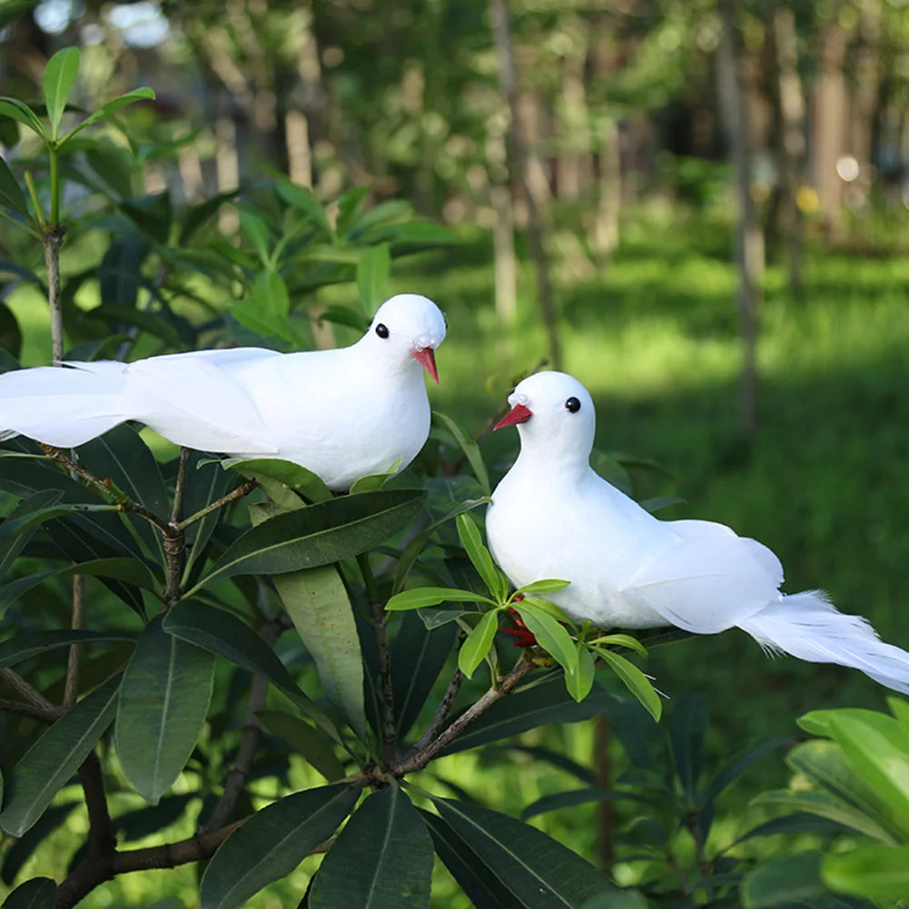 Garden Birds Model Foam Feather Artificial Green Plants Decorative