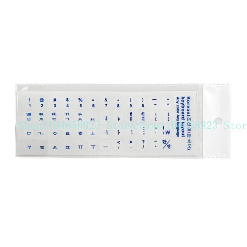 Korean Keyboard Stickers Matte PVC Sticker Letters Transparent Zpaxo Blue China Mainland