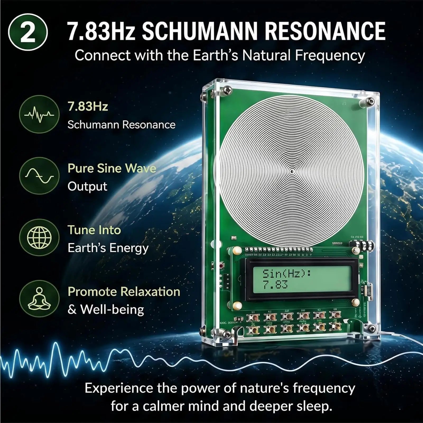 Frequency Generator 7 83Hz Schumann Resonance 0 1-100000Hz Adjustable