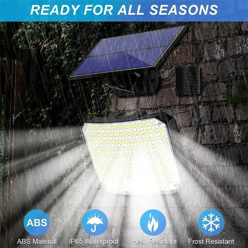 Solar Powered Light Motion Senso Waterproof 118LED Split Flood Wall Zpaxo