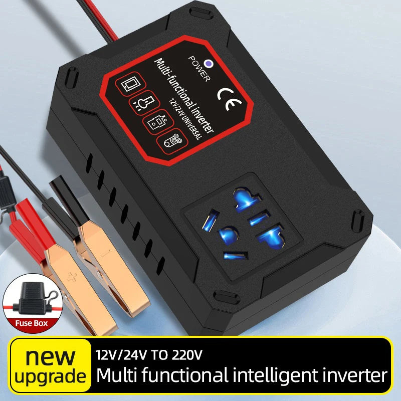 Car Power Inverter LED Display 2000W 12V 220V 110V Converter Charger Zpaxo