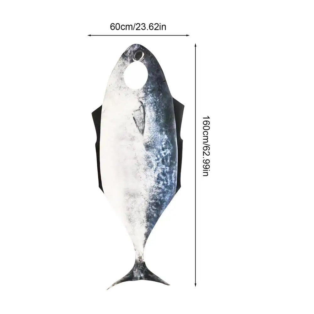 Fish Costume Role Play Outfit Funny Realistic Animal Costume for Role Play Party Adult Cosplay Masquerade Festival Event Zpaxo White
