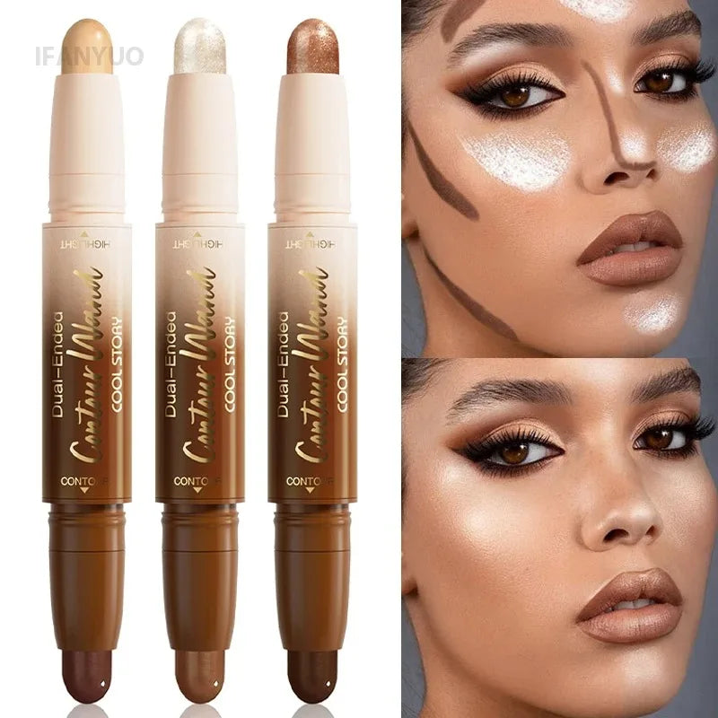 Contour Stick Double-ended Highlight Shadow Cream Waterproof Full