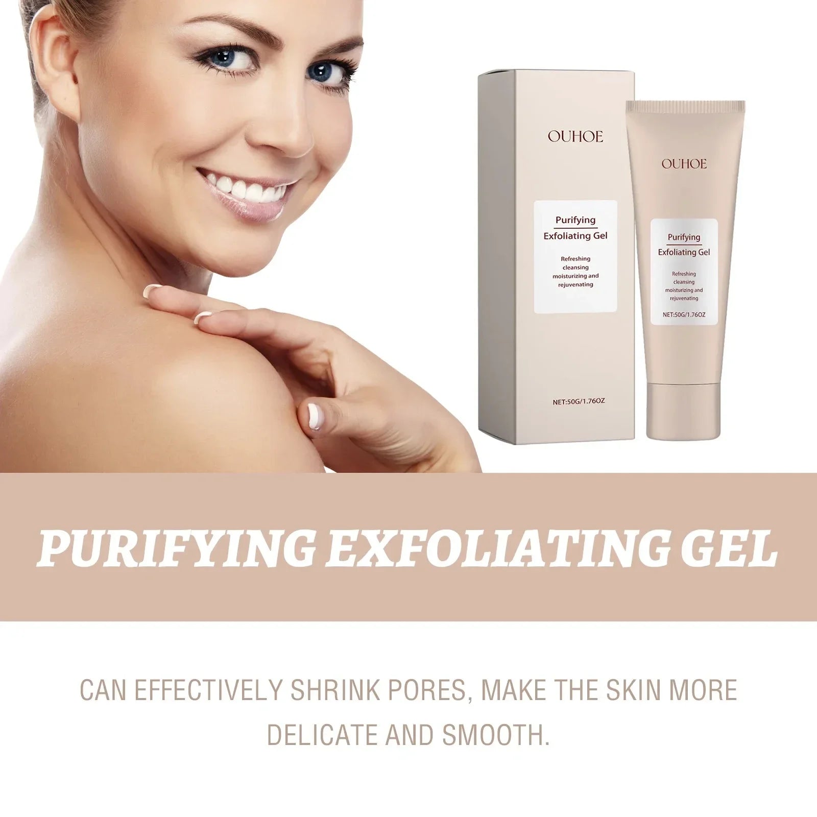 Exfoliating Gel Gentle Cleasning Pore Skin Smoothing Remove Dead Skin Blackhead Removal Cleansing Brighten Peeling Face Scrub Zpaxo